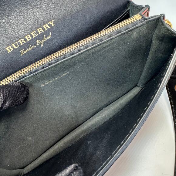 Burberry Suede Watersnake Print Madison Buckle Clutch - Picture 9 of 11